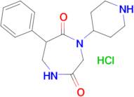 6-phenyl-4-piperidin-4-yl-1,4-diazepane-2,5-dione hydrochloride