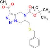 5-tert-butyl 3-methyl 6-[(benzylthio)methyl]-6,7-dihydro[1,2,3]triazolo[1,5-a]pyrazine-3,5(4H)-d...