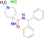 4-amino-N-benzhydryl-1-methylpiperidine-4-carboxamide hydrochloride