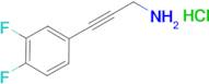 3-(3,4-difluorophenyl)prop-2-yn-1-amine hydrochloride