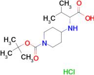 (2R)-2-{[1-(tert-butoxycarbonyl)piperidin-4-yl]amino}-3-methylbutanoic acid hydrochloride