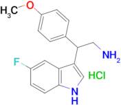 2-(5-fluoro-1H-indol-3-yl)-2-(4-methoxyphenyl)ethanamine hydrochloride