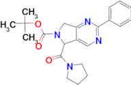 tert-butyl 2-phenyl-5-(pyrrolidin-1-ylcarbonyl)-5,7-dihydro-6H-pyrrolo[3,4-d]pyrimidine-6-carboxyl…