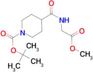 ({[1-(tert-butoxycarbonyl)piperidin-4-yl]carbonyl}amino)acetic acid methyl ester