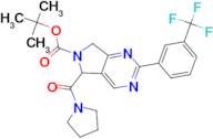 tert-butyl 2-(3-trifluoromethylphenyl)-5-(pyrrolidin-1-ylcarbonyl)-5,7-dihydro-6H-pyrrolo[3,4-d]py…