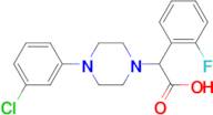 2-[4-(3-Chlorophenyl)piperazin-1-yl]-2-(2-fluorophenyl)acetic acid