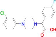 2-[4-(3-Chlorophenyl)piperazin-1-yl]-2-(4-fluorophenyl)acetic acid