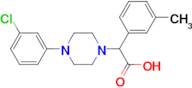 2-[4-(3-Chlorophenyl)piperazin-1-yl]-2-(3-methylphenyl)acetic acid