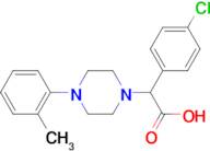 2-(4-Chlorophenyl)-2-[4-(2-methylphenyl)piperazin-1-yl]acetic acid