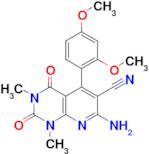 7-amino-5-(2,4-dimethoxyphenyl)-1,3-dimethyl-2,4-dioxo-1,2,3,4-tetrahydropyrido[2,3-d]pyrimidine-6…