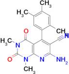 7-amino-1,3-dimethyl-2,4-dioxo-5-(2,4,5-trimethylphenyl)-1,2,3,4-tetrahydropyrido[2,3-d]pyrimidine-6-carbonitrile