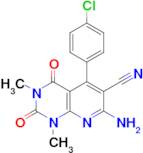 7-amino-5-(4-chlorophenyl)-1,3-dimethyl-2,4-dioxo-1,2,3,4-tetrahydropyrido[2,3-d]pyrimidine-6-carb…