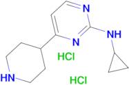 N-Cyclopropyl-4-(piperidin-4-yl)pyrimidin-2-amine dihydrochloride