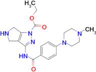 1-ETHYLOXYCARBONYL-3-[4-(4-METHYL-PIPERAZIN-1-YL)-BENZOYLAMINO]-5,6-DIHYDRO-PYRROLO[3,4-C]PYRAZOLE