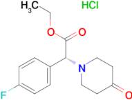 (R)-ETHYL (4-FLUOROPHENYL)-(4-OXO-1-PIPERIDINYL)ACETATE HCL