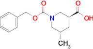 TRANS-1-(BENZYLOXYCARBONYL)-5-METHYLPIPERIDINE-3-CARBOXYLIC ACID