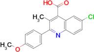 6-CHLORO-2-(4-METHOXYPHENYL)-3-METHYLQUINOLINE-4-CARBOXYLIC ACID