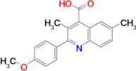 2-(4-METHOXYPHENYL)-3,6-DIMETHYLQUINOLINE-4-CARBOXYLIC ACID