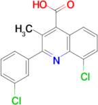 8-CHLORO-2-(3-CHLOROPHENYL)-3-METHYLQUINOLINE-4-CARBOXYLIC ACID