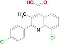 8-CHLORO-2-(4-CHLOROPHENYL)-3-METHYLQUINOLINE-4-CARBOXYLIC ACID