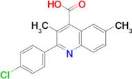 2-(4-CHLOROPHENYL)-3,6-DIMETHYLQUINOLINE-4-CARBOXYLIC ACID