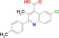 6-CHLORO-3-METHYL-2-(P-TOLYL)QUINOLINE-4-CARBOXYLIC ACID