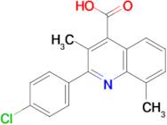 2-(4-CHLOROPHENYL)-3,8-DIMETHYLQUINOLINE-4-CARBOXYLIC ACID