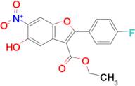 ETHYL 2-(4-FLUOROPHENYL)-5-HYDROXY-6-NITROBENZOFURAN-3-CARBOXYLATE