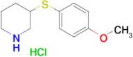 3-(4-METHOXYPHENYLSULFANYL)PIPERIDINE HCL