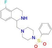 5-FLUORO-1-((4-(PHENYLSULFONYL)PIPERAZIN-1-YL)METHYL)-1,2,3,4-TETRAHYDROISOQUINOLINE