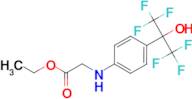 ETHYL 2-(4-(1,1,1,3,3,3-HEXAFLUORO-2-HYDROXYPROPAN-2-YL)PHENYLAMINO)ACETATE