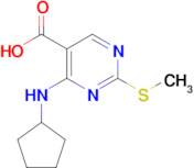 4-(CYCLOPENTYLAMINO)-2-(METHYLTHIO)PYRIMIDINE-5-CARBOXYLIC ACID