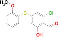 2-CHLORO-6-HYDROXY-4-(2-METHOXYPHENYLTHIO)BENZALDEHYDE