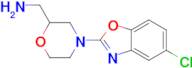 {[4-(5-chloro-1,3-benzoxazol-2-yl)-2-morpholinyl]methyl}amine hydrochloride