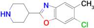 6-chloro-5-methyl-2-piperidin-4-yl-1,3-benzoxazole