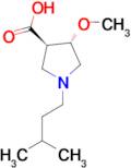 (3R,4S)-4-methoxy-1-(3-methylbutyl)pyrrolidine-3-carboxylic acid