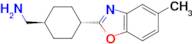 1-[trans-4-(5-methyl-1,3-benzoxazol-2-yl)cyclohexyl]methanamine