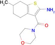 6-methyl-3-(morpholin-4-ylcarbonyl)-4,5,6,7-tetrahydro-1-benzothiophen-2-amine