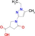 1-(1-ethyl-5-methyl-1H-pyrazol-3-yl)-5-oxopyrrolidine-3-carboxylic acid