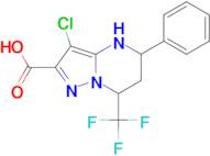 3-chloro-5-phenyl-7-(trifluoromethyl)-4,5,6,7-tetrahydropyrazolo[1,5-a]pyrimidine-2-carboxylic acid