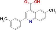 6-methyl-2-(3-methylphenyl)quinoline-4-carboxylic acid