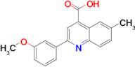 2-(3-methoxyphenyl)-6-methylquinoline-4-carboxylic acid