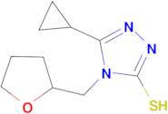 5-cyclopropyl-4-(tetrahydrofuran-2-ylmethyl)-4H-1,2,4-triazole-3-thiol