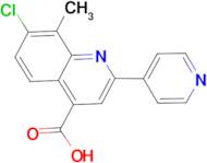 7-chloro-8-methyl-2-pyridin-4-ylquinoline-4-carboxylic acid