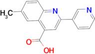 6-methyl-2-pyridin-3-ylquinoline-4-carboxylic acid