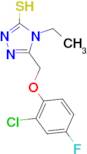 5-[(2-chloro-4-fluorophenoxy)methyl]-4-ethyl-4H-1,2,4-triazole-3-thiol