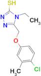 5-[(4-chloro-3-methylphenoxy)methyl]-4-ethyl-4H-1,2,4-triazole-3-thiol