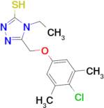 5-[(4-chloro-3,5-dimethylphenoxy)methyl]-4-ethyl-4H-1,2,4-triazole-3-thiol