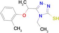 4-ethyl-5-[1-(2-methylphenoxy)ethyl]-4H-1,2,4-triazole-3-thiol