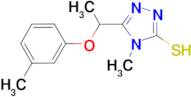 4-methyl-5-[1-(3-methylphenoxy)ethyl]-4H-1,2,4-triazole-3-thiol